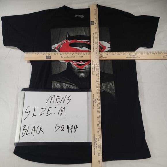 DC Batman Vs Superman Short Sleeve Crew Neck T Shirt Mens Size Medium M Black - Picture 6 of 9